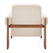 NPD Furniture Silvia Fabric Accent Arm Chair in Dazzle Cream