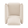 NPD Furniture Silvia Fabric Accent Arm Chair in Dazzle Cream