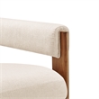 NPD Furniture Silvia Fabric Accent Arm Chair in Dazzle Cream