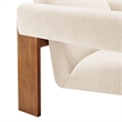 NPD Furniture Silvia Fabric Accent Arm Chair in Dazzle Cream
