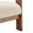 NPD Furniture Silvia Fabric Accent Arm Chair in Dazzle Cream