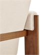 NPD Furniture Silvia Fabric Accent Arm Chair in Dazzle Cream
