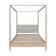 NPD Furniture Bloomfield Queen Canopy Bed Set in Natural Pine