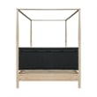 NPD Furniture Bloomfield Queen Canopy Bed Set in Natural Pine