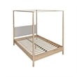 NPD Furniture Bloomfield Queen Canopy Bed Set in Natural Pine