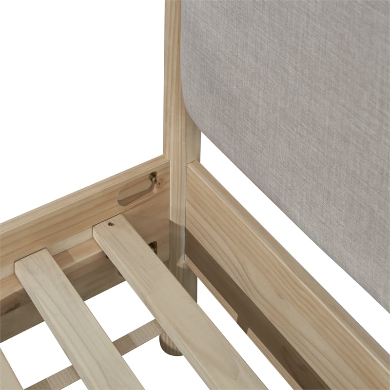 NPD Furniture Bloomfield Queen Canopy Bed Set in Natural Pine