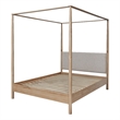 NPD Furniture Bloomfield Queen Canopy Bed Set in Natural Pine
