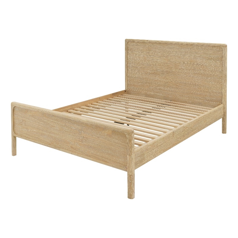 NPD Furniture Hansville Queen Bed Set in Natural Whitewash