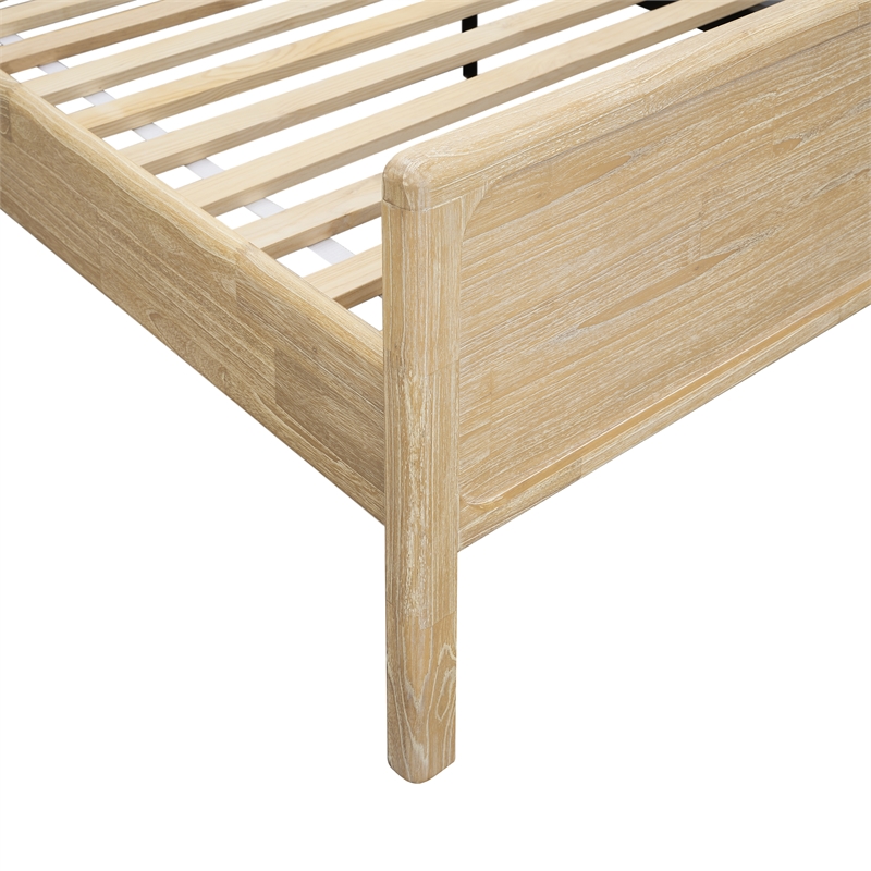 NPD Furniture Hansville King Bed Set in Natural Whitewash