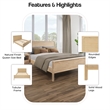 NPD Furniture Hansville King Bed Set in Natural Whitewash