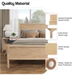 NPD Furniture Hansville King Bed Set in Natural Whitewash