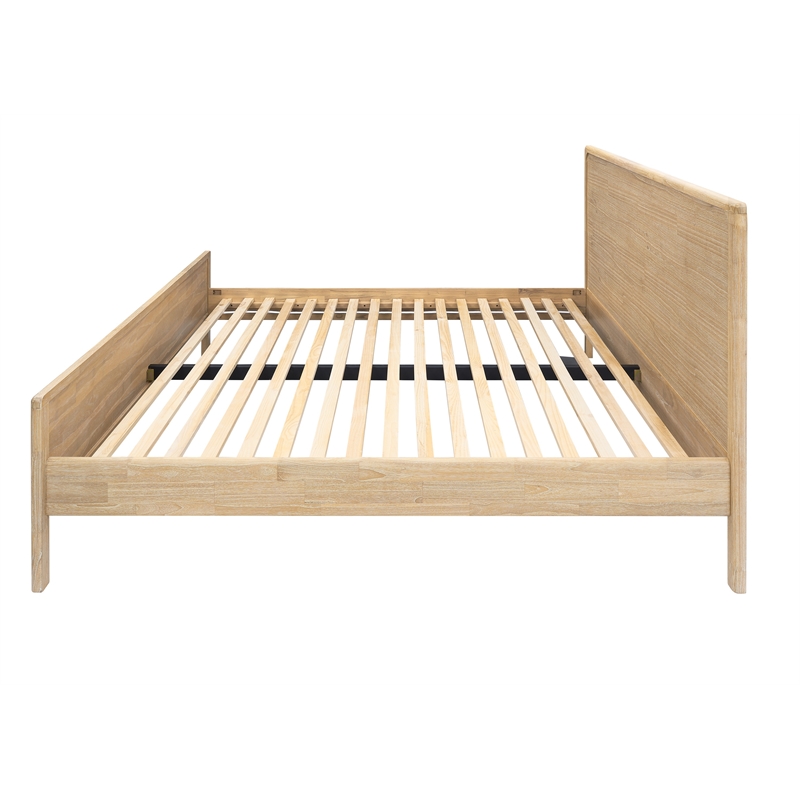 NPD Furniture Hansville King Bed Set in Natural Whitewash