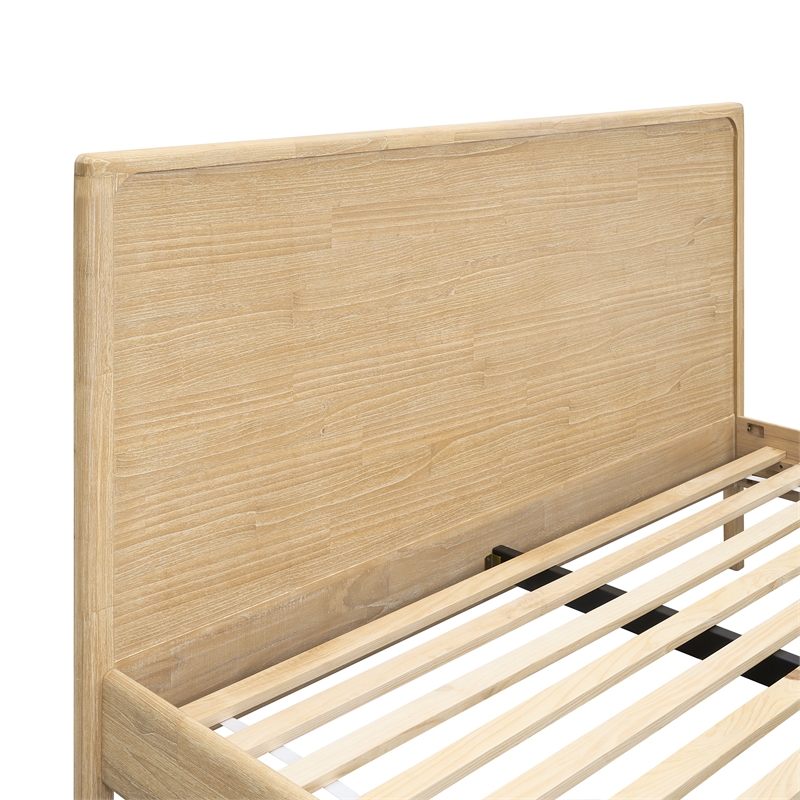 NPD Furniture Hansville King Bed Set in Natural Whitewash