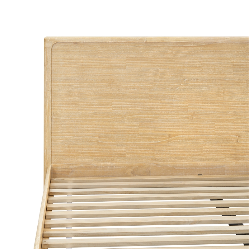 NPD Furniture Hansville King Bed Set in Natural Whitewash