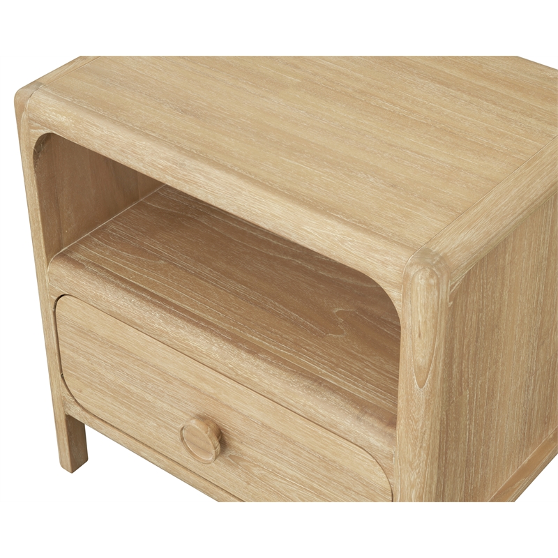NPD Furniture Hansville Nightstand/Side Table in Natural Whitewash