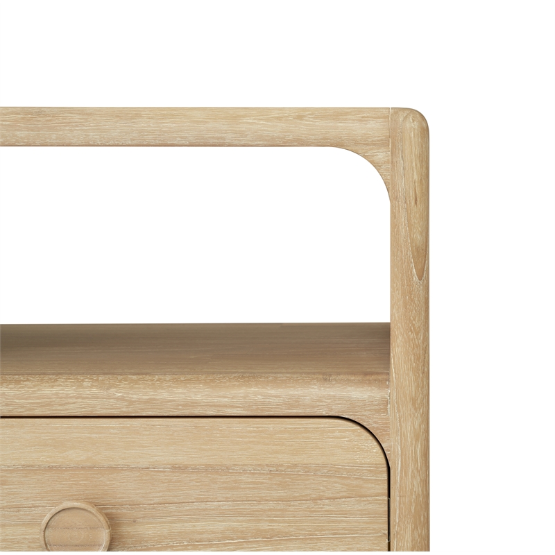 NPD Furniture Hansville Nightstand/Side Table in Natural Whitewash