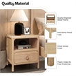 NPD Furniture Hansville Nightstand/Side Table in Natural Whitewash