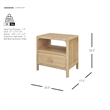 NPD Furniture Hansville Nightstand/Side Table in Natural Whitewash