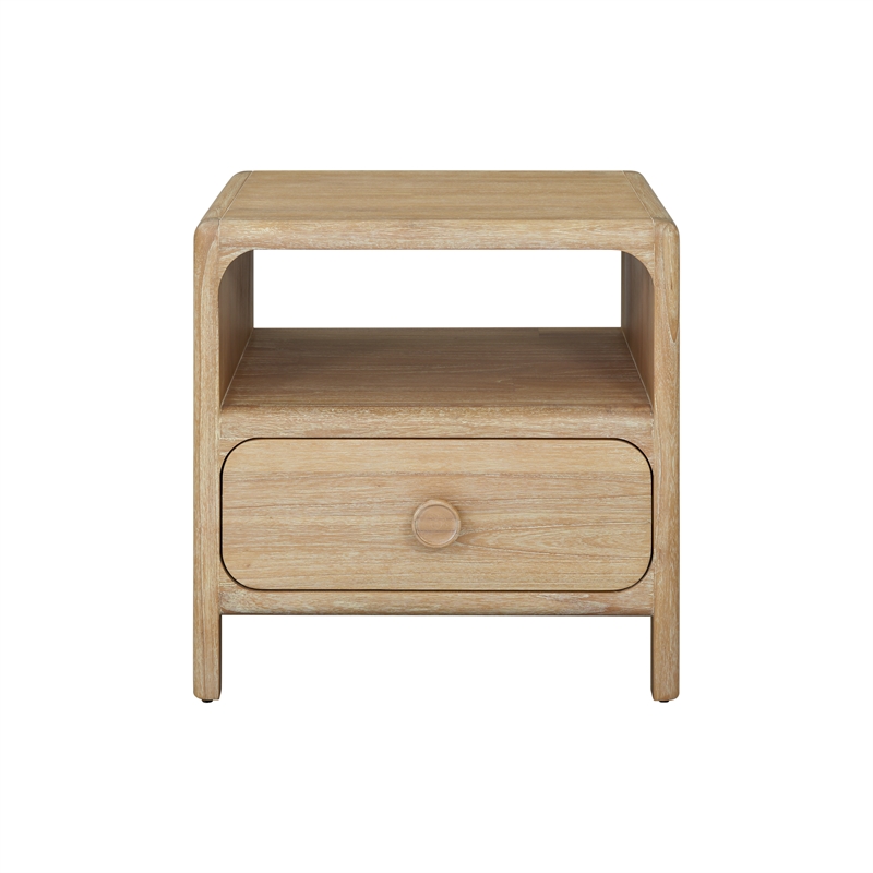 NPD Furniture Hansville Nightstand/Side Table in Natural Whitewash