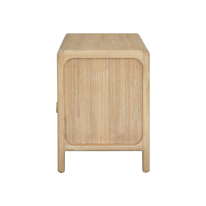 NPD Furniture Hansville Nightstand/Side Table in Natural Whitewash