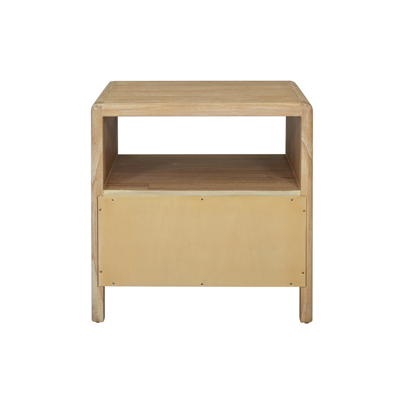 NPD Furniture Hansville Nightstand/Side Table in Natural Whitewash