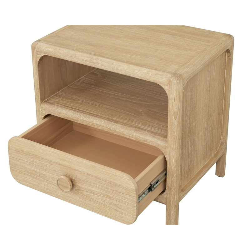 NPD Furniture Hansville Nightstand/Side Table in Natural Whitewash