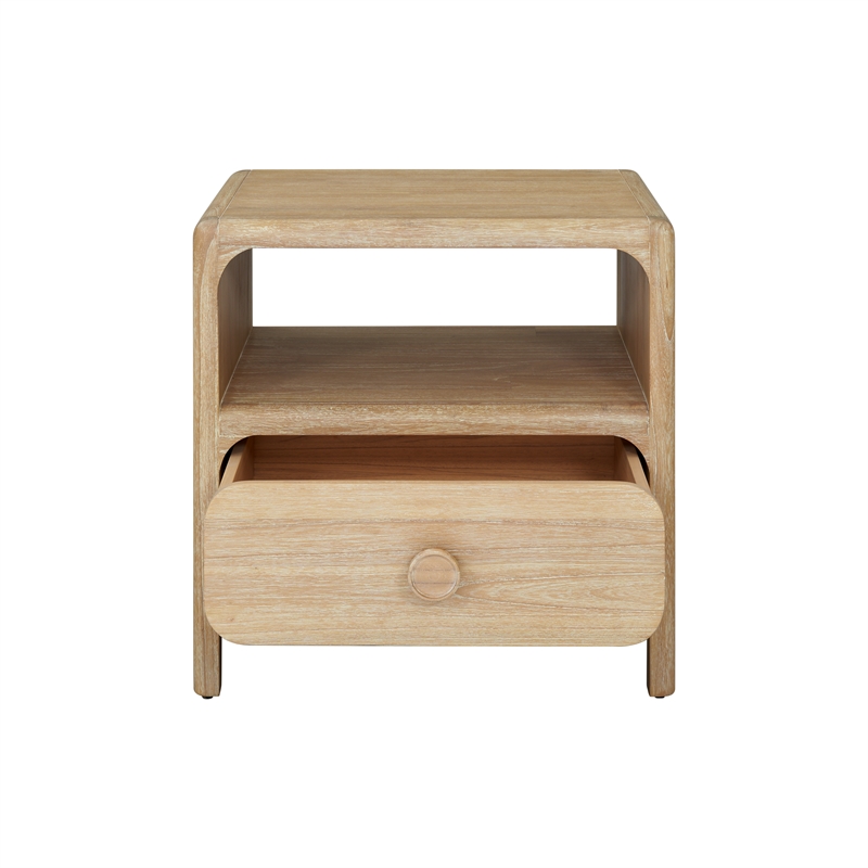 NPD Furniture Hansville Nightstand/Side Table in Natural Whitewash