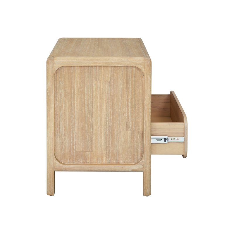 NPD Furniture Hansville Nightstand/Side Table in Natural Whitewash