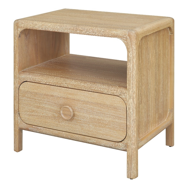 NPD Furniture Hansville Nightstand/Side Table in Natural Whitewash