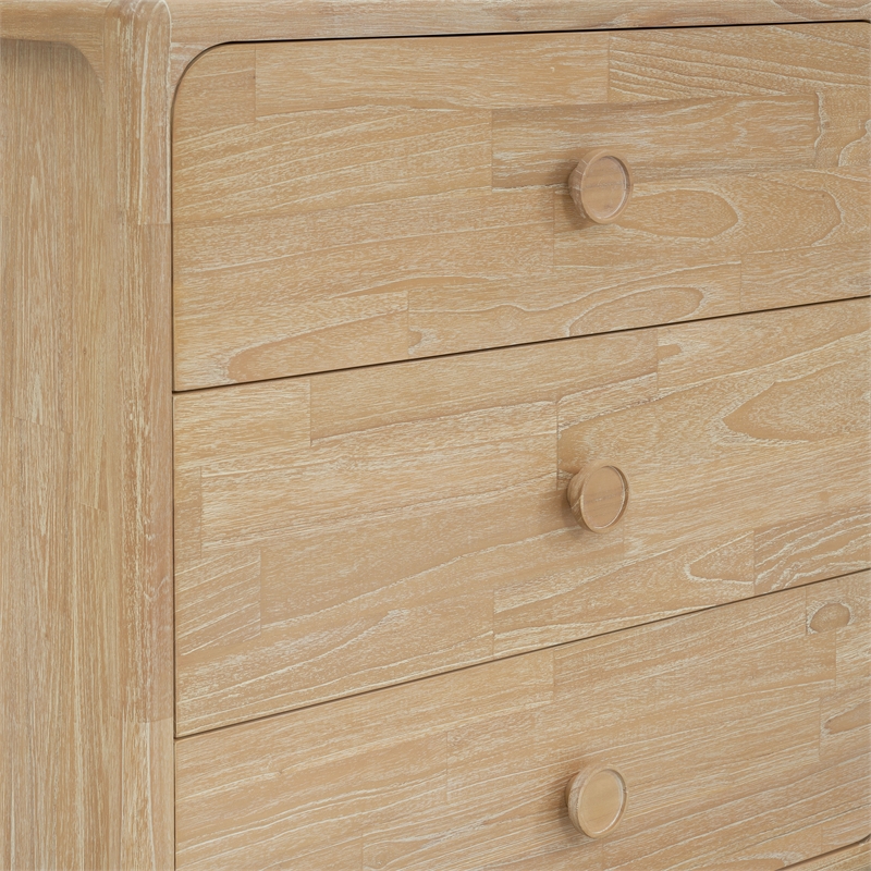 New Pacific Direct Hansville Dresser 6 Drawers in Natural Whitewash