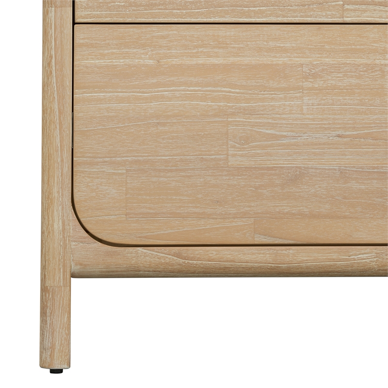 New Pacific Direct Hansville Dresser 6 Drawers in Natural Whitewash