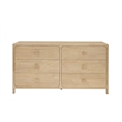 NPD Furniture Hansville Dresser 6 Drawers in Natural Whitewash
