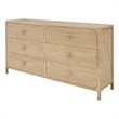 NPD Furniture Hansville Dresser 6 Drawers in Natural Whitewash