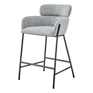 New Pacific Direct Finley Fabric Counter Stool in Blazer Light Gray
