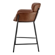 NPD Furniture Finley Faux Leather Counter Stool in Vintage Cognac