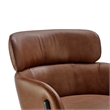 NPD Furniture Finley Faux Leather Counter Stool in Vintage Cognac