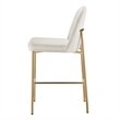 NPD Furniture Keisha Velvet Counter Stool in Arcadia Cream (Set of 2)