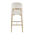 NPD Furniture Keisha Velvet Counter Stool in Arcadia Cream (Set of 2)