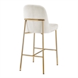NPD Furniture Keisha Velvet Counter Stool in Arcadia Cream (Set of 2)