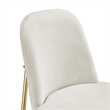 NPD Furniture Keisha Velvet Counter Stool in Arcadia Cream (Set of 2)