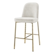 NPD Furniture Keisha Velvet Counter Stool in Arcadia Cream (Set of 2)