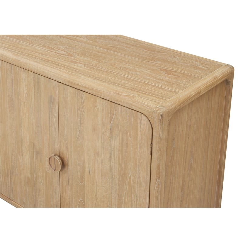 NPD Furniture Hansville Sideboard 4 Doors w/ 2 Inner Drawers in Natural