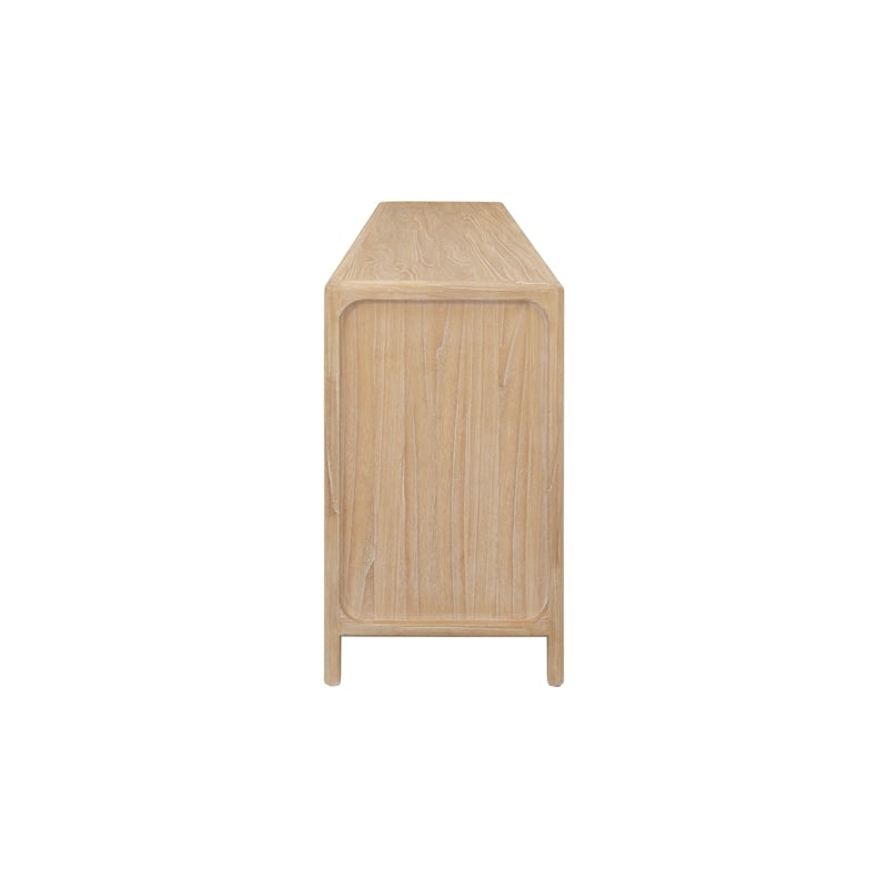 NPD Furniture Hansville Sideboard 4 Doors w/ 2 Inner Drawers in Natural