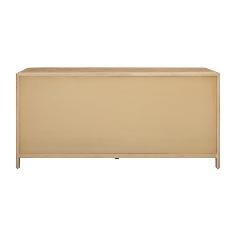 NPD Furniture Hansville Sideboard 4 Doors w/ 2 Inner Drawers in Natural