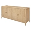 NPD Furniture Hansville Sideboard 4 Doors w/ 2 Inner Drawers in Natural