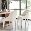 NPD Furniture Stacy Fabric Dining Side Chair in Seville Beige