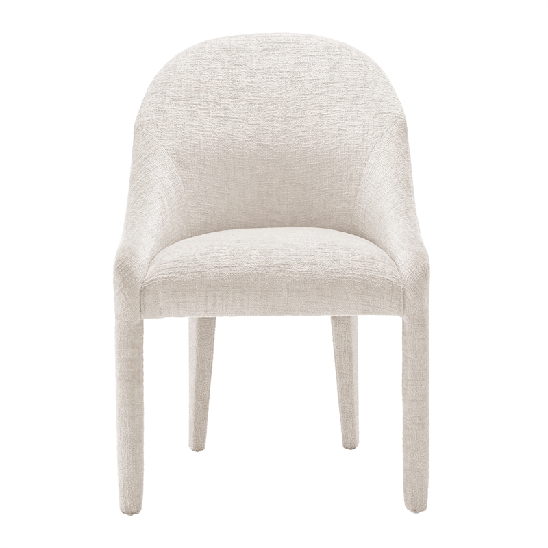 NPD Furniture Stacy Fabric Dining Side Chair in Seville Beige