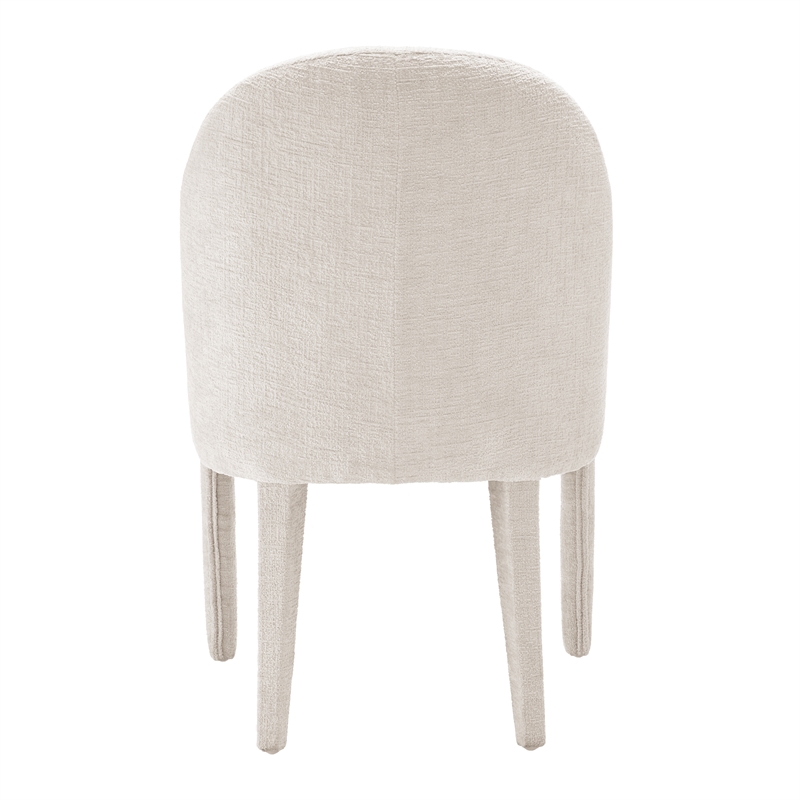 NPD Furniture Stacy Fabric Dining Side Chair in Seville Beige