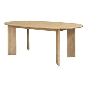 New Pacific Direct Drego 78.5&quot Oval Dining Table in Natural Whitewash