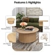 NPD Furniture Aniston Coffee Table in Natural Whitewash